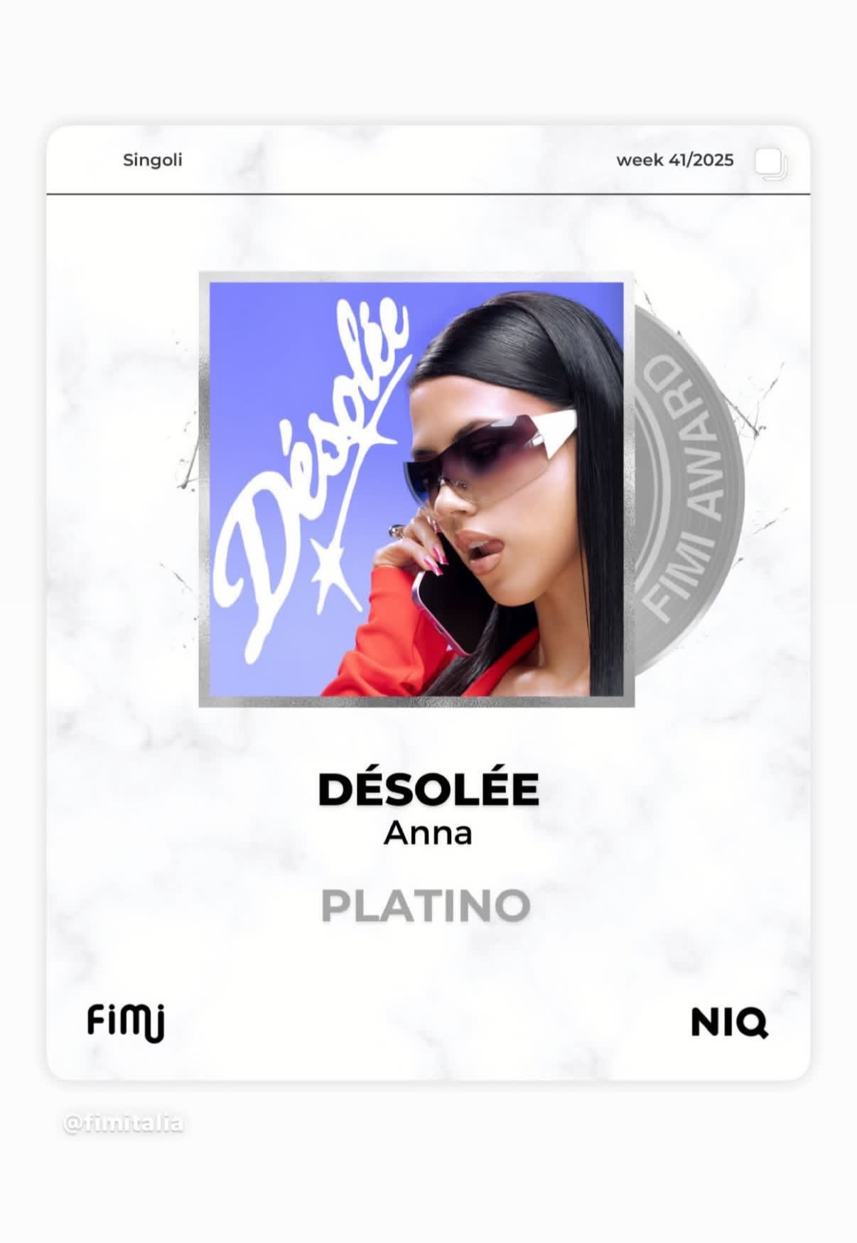 !!! DÉSOLÉE IS PLATINUM !!!
