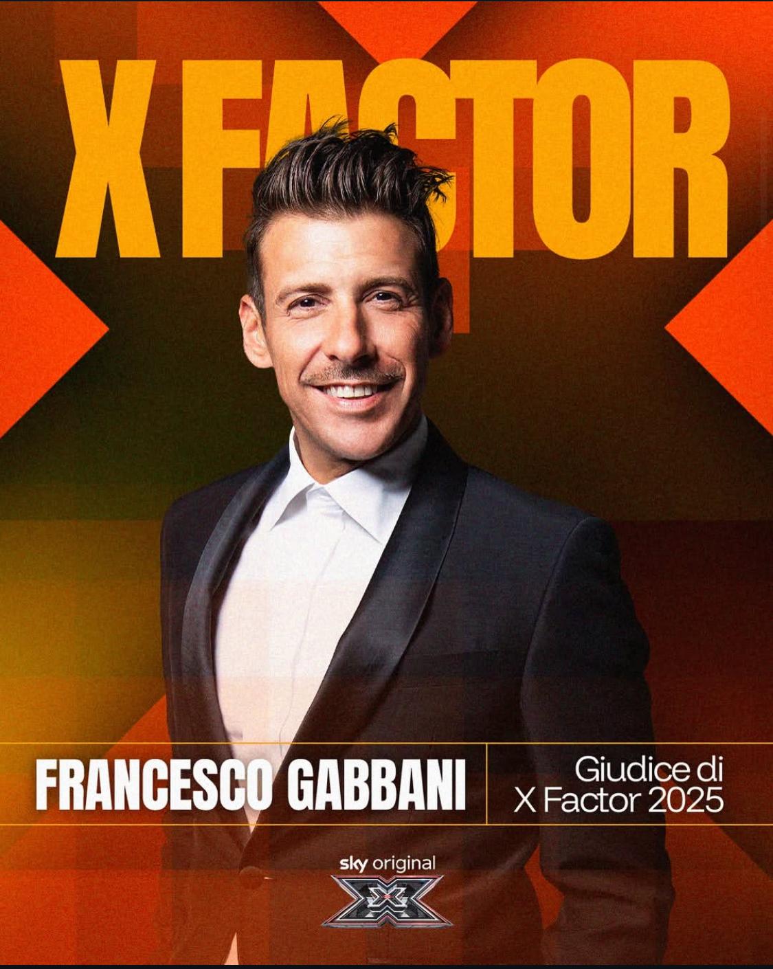 FRANCESCO GABBANI NEX JUDGE AT X-FACTOR ITALIA